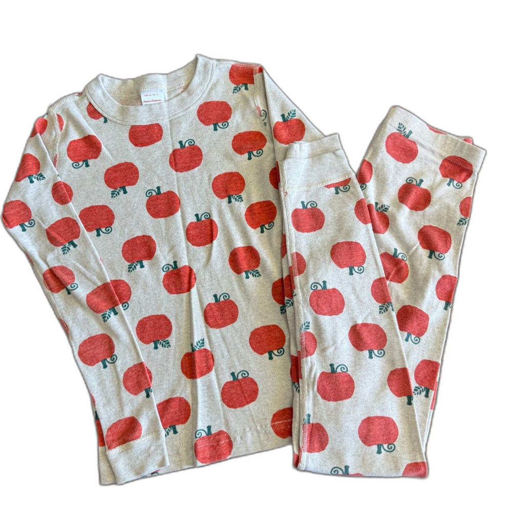 Hanna Andersson Pumpkin Print Pajama Set Youth 10